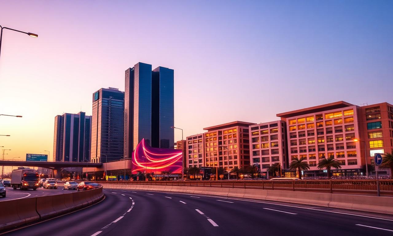 لوحات إعلانية في شوارع الرياض